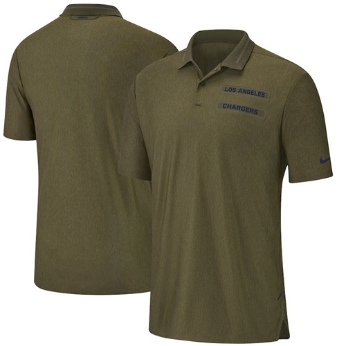 Los Angeles Chargers Salute to Service Sideline Polo Olive