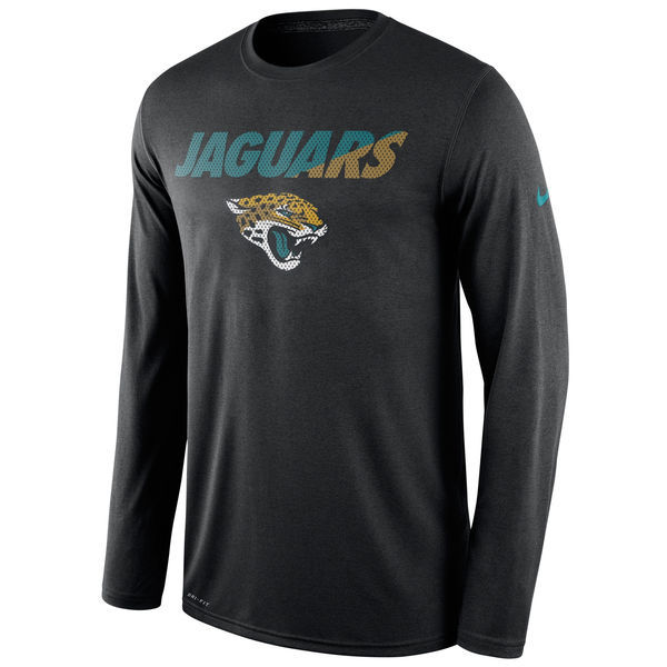 Jaguars Black Team Logo Long Sleeve T Shirt