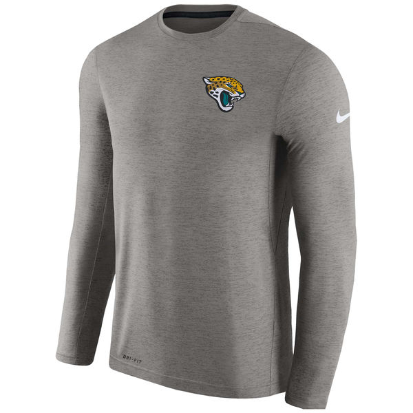 Jacksonville Jaguars Charcoal Coaches Long Sleeve Performance T-Shirt