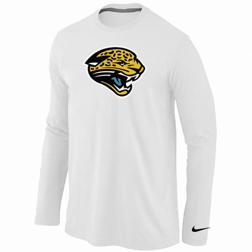 Jacksonville Jaguars Logo Long Sleeve T-Shirt WHITE