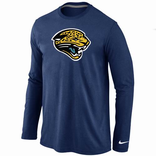 Jacksonville Jaguars Logo Long Sleeve T-Shirt D.Blue