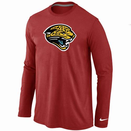 Jacksonville Jaguars Logo Long Sleeve T-Shirt RED