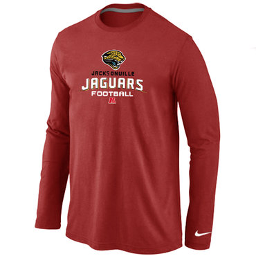 Jacksonville Jaguars Critical Victory Long Sleeve T-Shirt RED - Click Image to Close