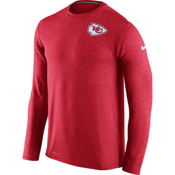 Kansas City Chiefs Red Dri-Fit Touch Long Sleeve Performance T-Shirt