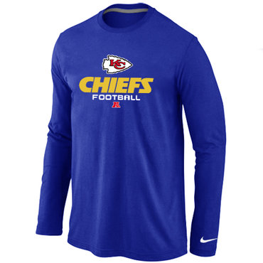 Kansas City Chiefs Critical Victory Long Sleeve T-Shirt Blue - Click Image to Close