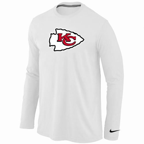Kansas City Chiefs Logo Long Sleeve T-Shirt WHITE
