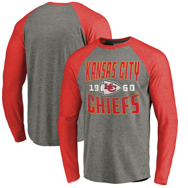 Kansas City Chiefs NFL Pro Line by Fanatics Branded Timeless Collection Antique Stack Long Sleeve Tr