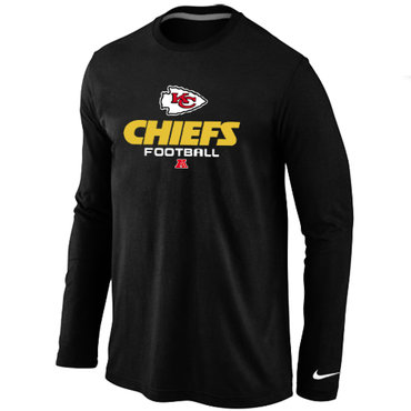Kansas City Chiefs Critical Victory Long Sleeve T-Shirt Black - Click Image to Close