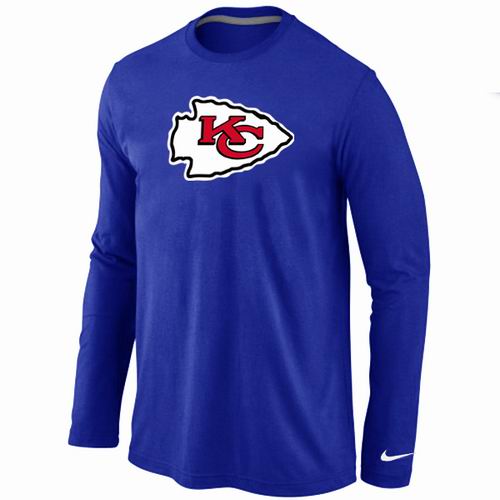 Kansas City Chiefs Logo Long Sleeve T-Shirt BLUE