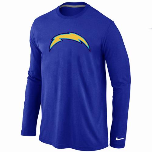 San Diego Chargers Logo Long Sleeve T-Shirt BLUE - Click Image to Close