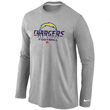 San Diego Chargers Critical Victory Long Sleeve T-Shirt Grey