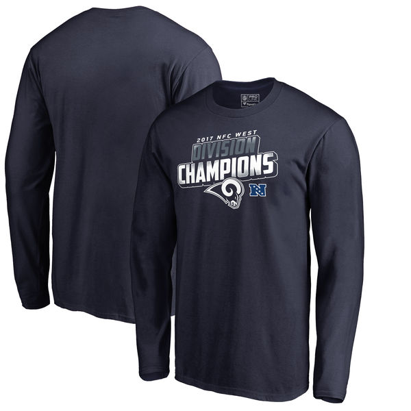 Los Angeles Rams NFL Pro Line by Fanatics Branded 2017 NFC West Division Champions Long Sleeve T Shi