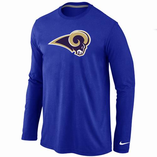 St.Louis Rams Logo Long Sleeve T-Shirt BLUE