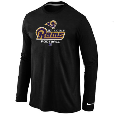 St.Louis Rams Critical Victory Long Sleeve T-Shirt Black - Click Image to Close