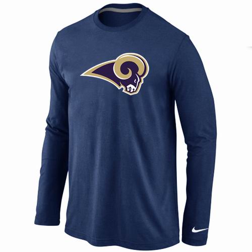St.Louis Rams Logo Long Sleeve T-Shirt D.Blue