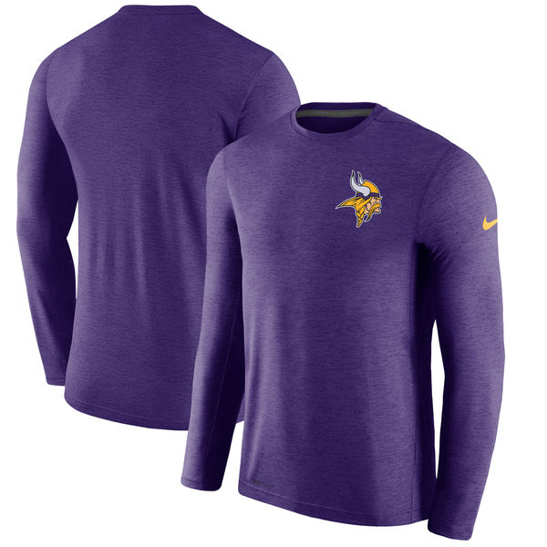 Minnesota Vikings Purple Coaches Long Sleeve Performance T-Shirt