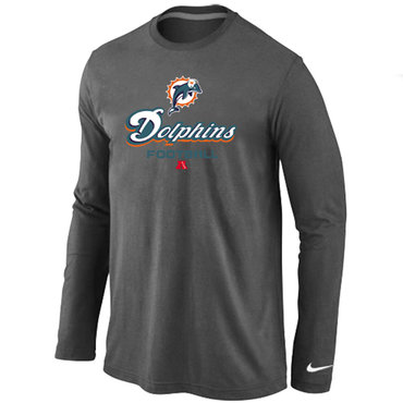 Miami Dolphins Critical Victory Long Sleeve T-Shirt D.Grey