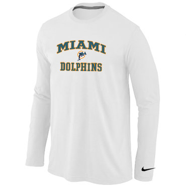 Miami Dolphins Heart & Soul Long Sleeve T-Shirt White