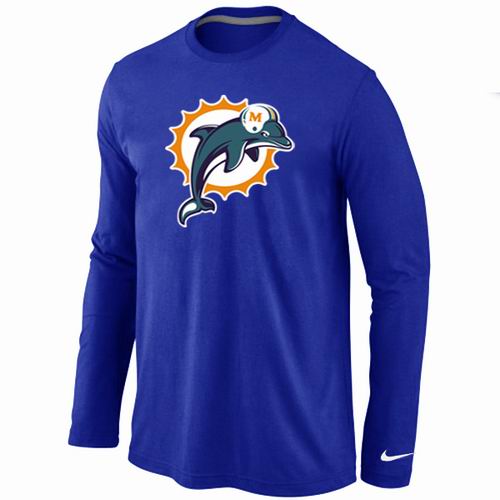 Miami Dolphins Logo Long Sleeve T-Shirt BLUE