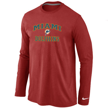 Miami Dolphins Heart & Soul Long Sleeve T-Shirt RED
