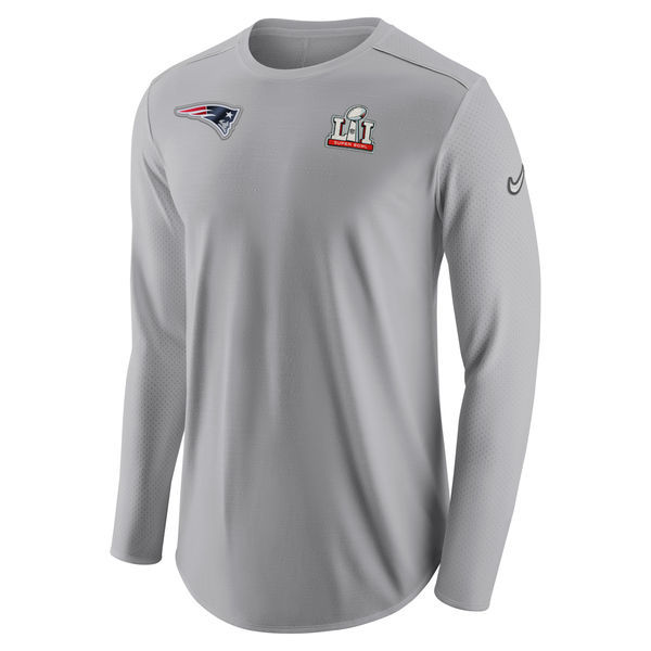 New England Patriots Super Bowl Li Grey Long Sleeve T-Shirt