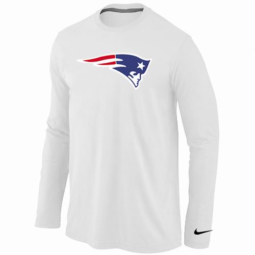 New England Patriots Logo Long Sleeve T-Shirt WHITE