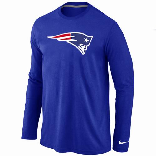 New England Patriots Logo Long Sleeve T-Shirt BLUE