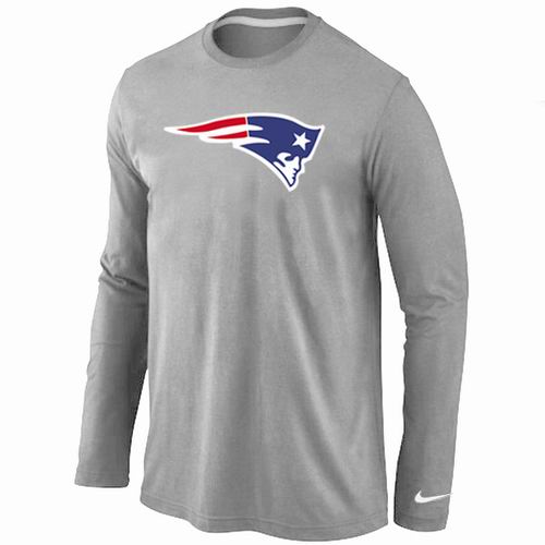 New England Patriots Logo Long Sleeve T-Shirt Grey