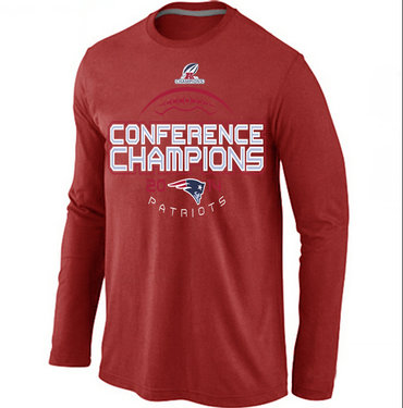 Patriots Red Long Sleeve Men T-Shirts02 - Click Image to Close