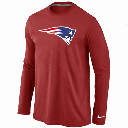 New England Patriots Logo Long Sleeve T-Shirt RED