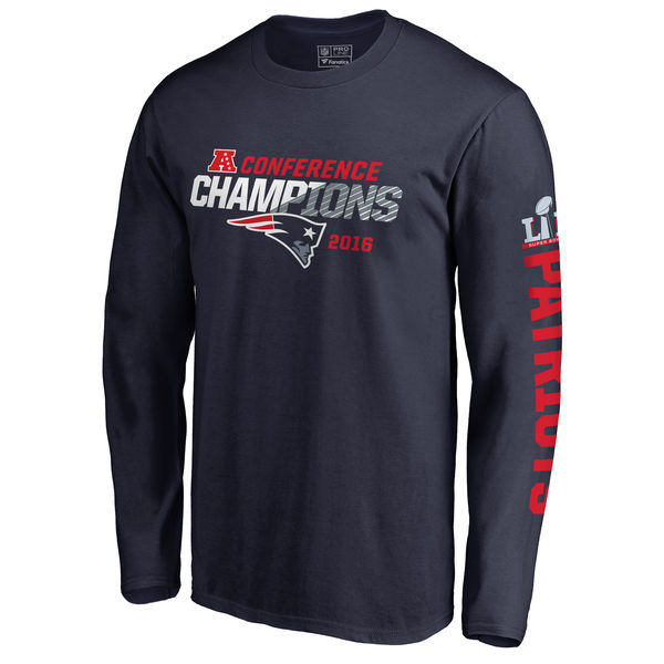 New England Patriots 2016 Conference Champions Navy Long Sleeve T-Shirt