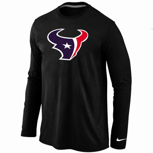 Houston Texans Logo Long Sleeve T-Shirt black