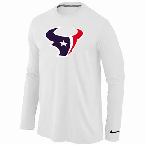 Houston Texans Logo Long Sleeve T-Shirt WHITE