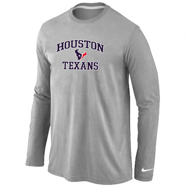 Houston Texans Heart & Soul Long Sleeve T-Shirt Grey