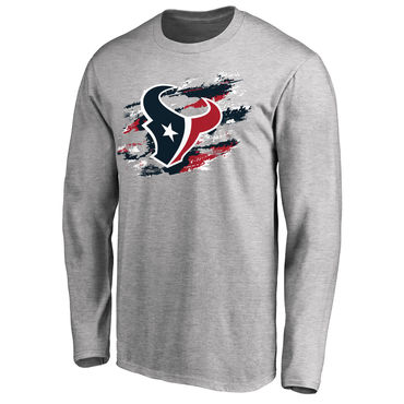 Houston Texans NFL Pro Line Ash True Colors Long Sleeve T-Shirt