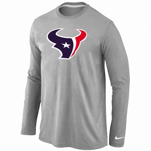 Houston Texans Logo Long Sleeve T-Shirt Grey