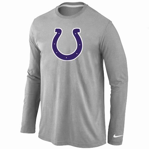 Indianapolis Colts Logo Long Sleeve T-Shirt Grey