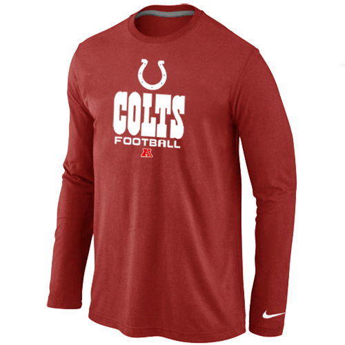 Indianapolis Colts Critical Victory Long Sleeve T-Shirt Red - Click Image to Close