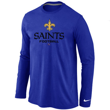 New Orleans Saints Critical Victory Long Sleeve T-Shirt Blue