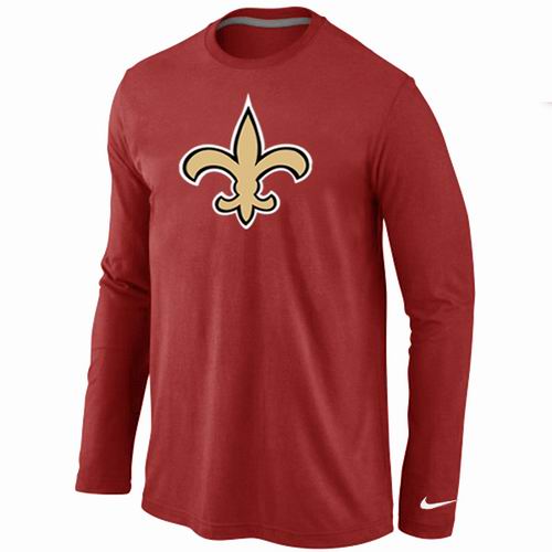 New Orleans Saints Logo Long Sleeve T-Shirt RED