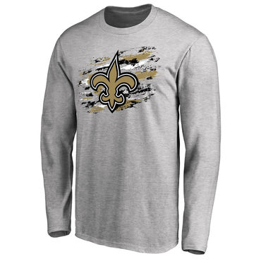 New Orleans Saints NFL Pro Line Ash True Colors Long Sleeve T-Shirt