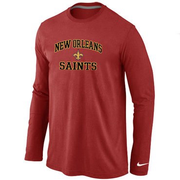 New Orleans Saints Heart & Soul Long Sleeve T-Shirt RED