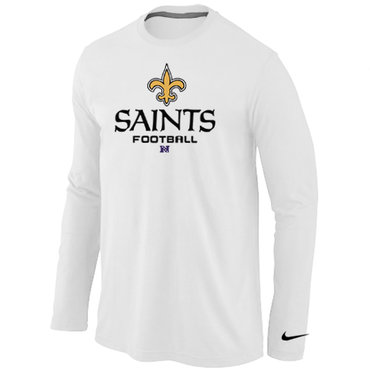 New Orleans Saints Critical Victory Long Sleeve T-Shirt White