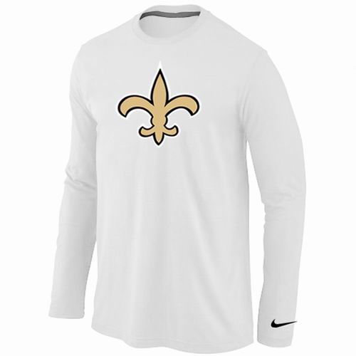 New Orleans Saints Logo Long Sleeve T-Shirt WHITE