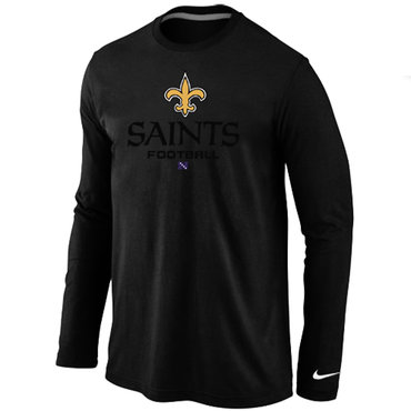 New Orleans Saints Critical Victory Long Sleeve T-Shirt Black