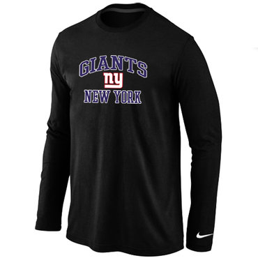 New York Giants Heart & Soul Long Sleeve T-Shirt Black