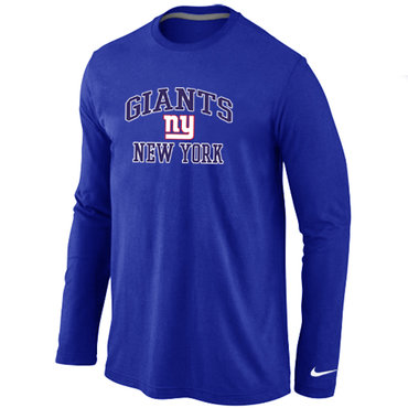 New York Giants Heart & Soul Long Sleeve T-Shirt Blue