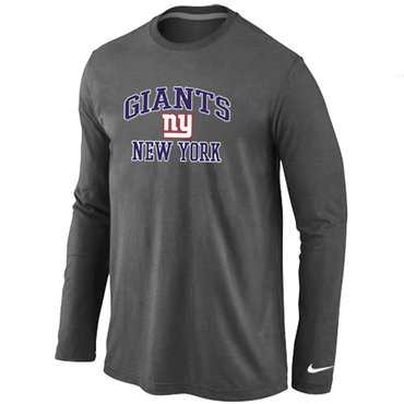 New York Giants Heart & Soul Long Sleeve T-Shirt D.Grey