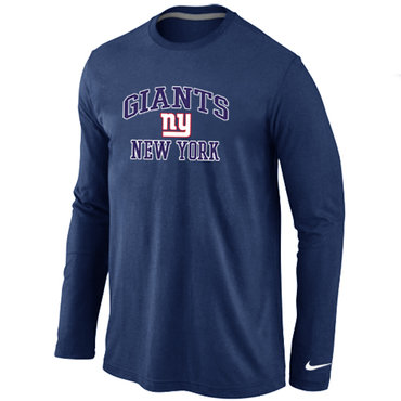 New York Giants Heart & Soul Long Sleeve T-Shirt D.Blue