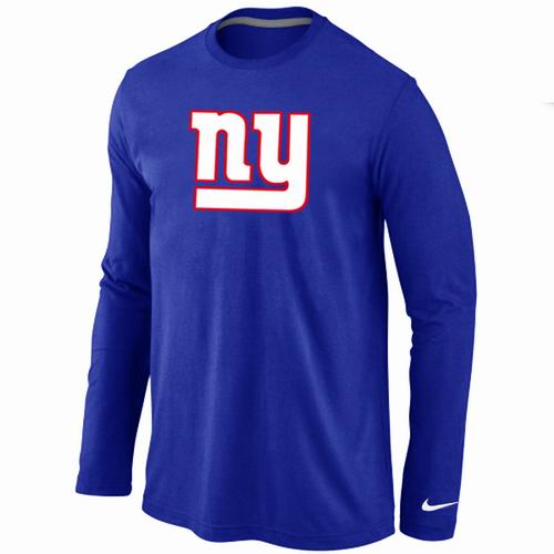 New York Giants Logo Long Sleeve T-Shirt BLUE